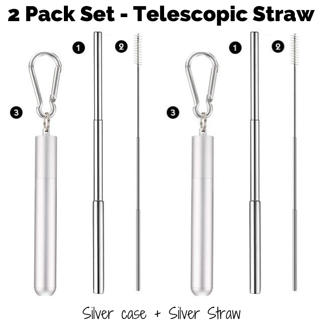 Jeanoko Collapsible Straw, Telescopic Straw Environmental