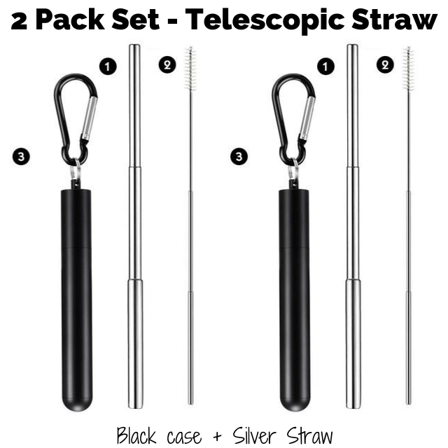 Jeanoko Collapsible Straw, Telescopic Straw Environmental