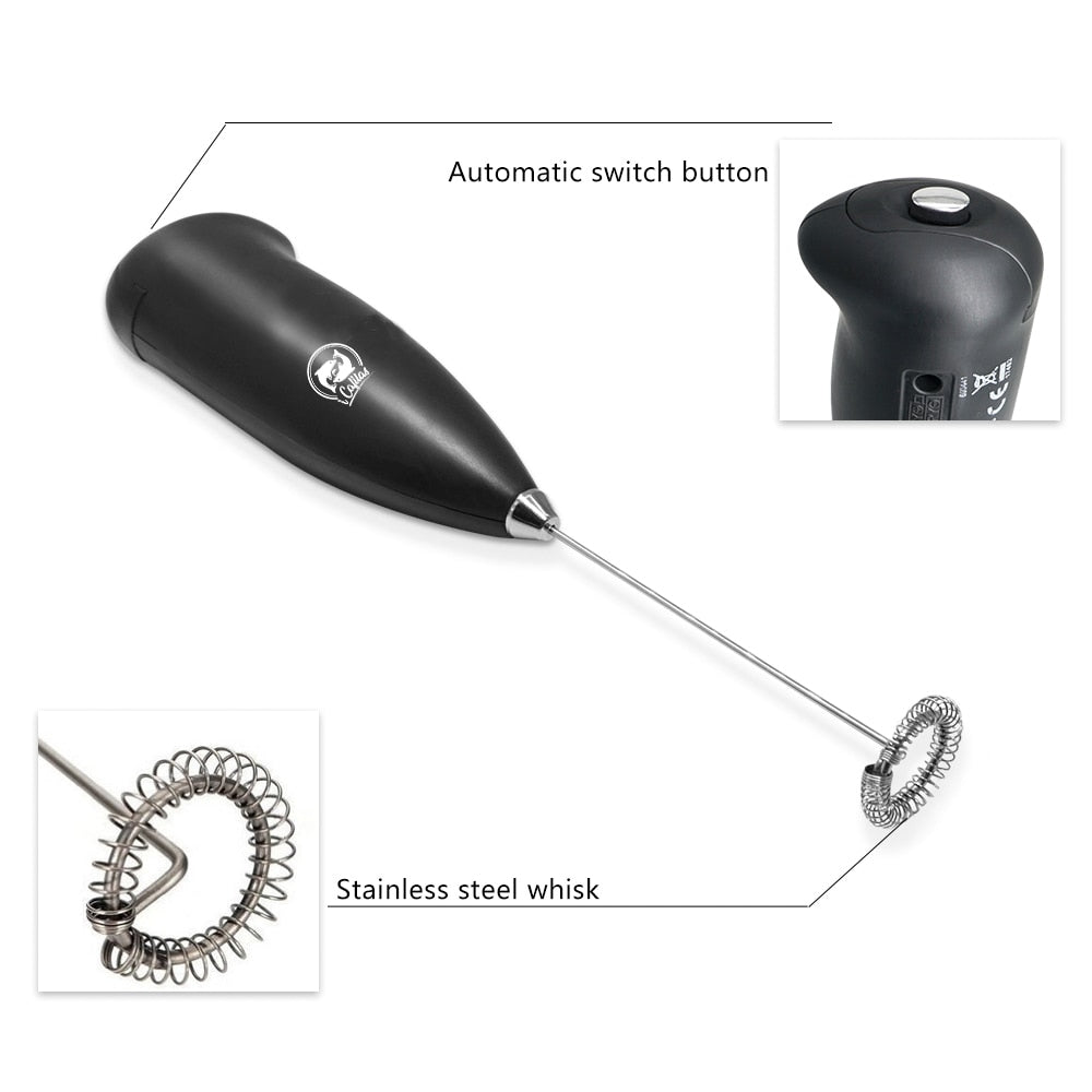 1pc Portable And Detachable Simple Design Electric Handheld Milk Frother