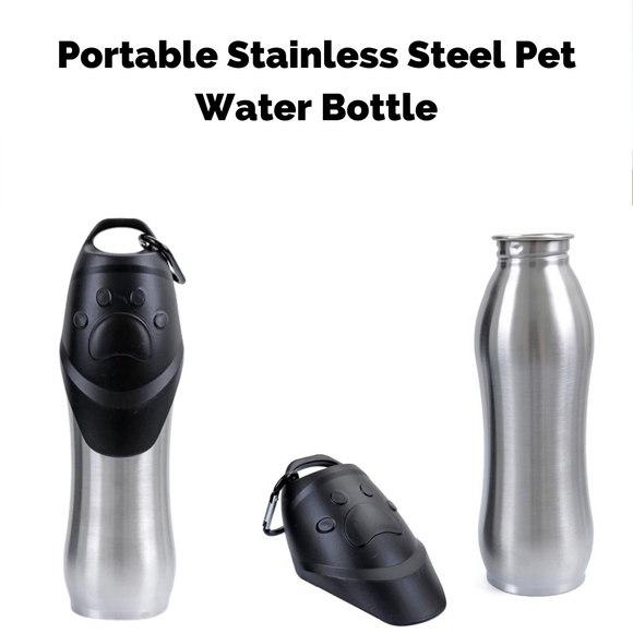 Portable Stainless Steel Pet Water Bottle - My Eco Boutique