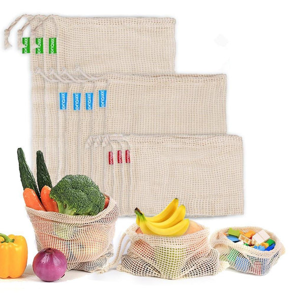 Reusable Cotton Mesh Produce Bags - My Eco Boutique