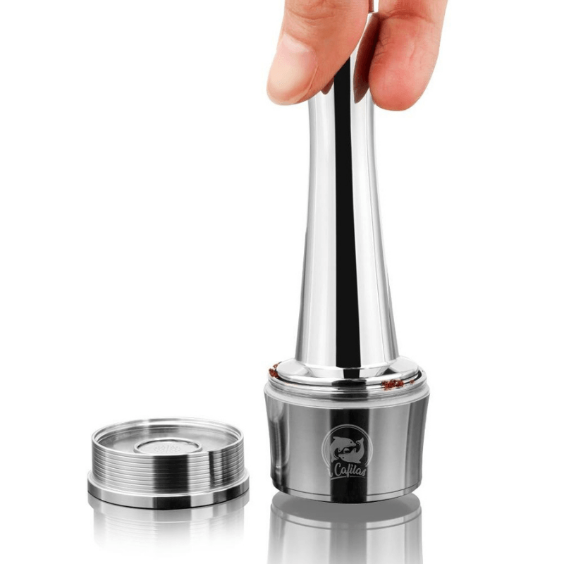 Nespresso Stainless Steel Refillable Coffee Capsule Coffee Tamper