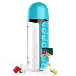 Water Bottle With Daily Pill Box Organizer - My Eco Boutique